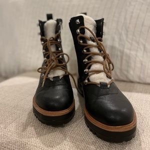 Indigo Rd Irie Lug Sole Lace-up Sherpa Boot Sz 9